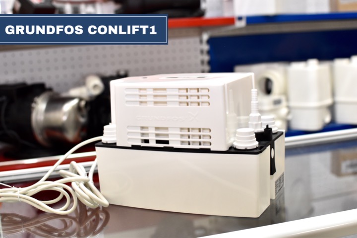 Дренажная установка для отведения конденсата Grundfos Conlift1 — простой и эффективный способ удаления конденсата.