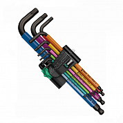 Набір Г-подібних ключів WERA, 950/9 Hex-Plus Multicolour 1, метричних, BlackLaser (05022089001)